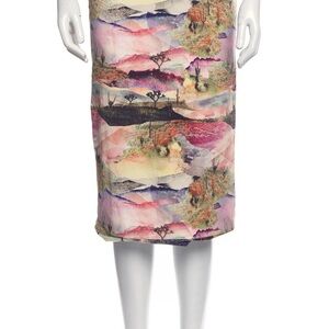 Scenic Print Women's Pencil Skirt